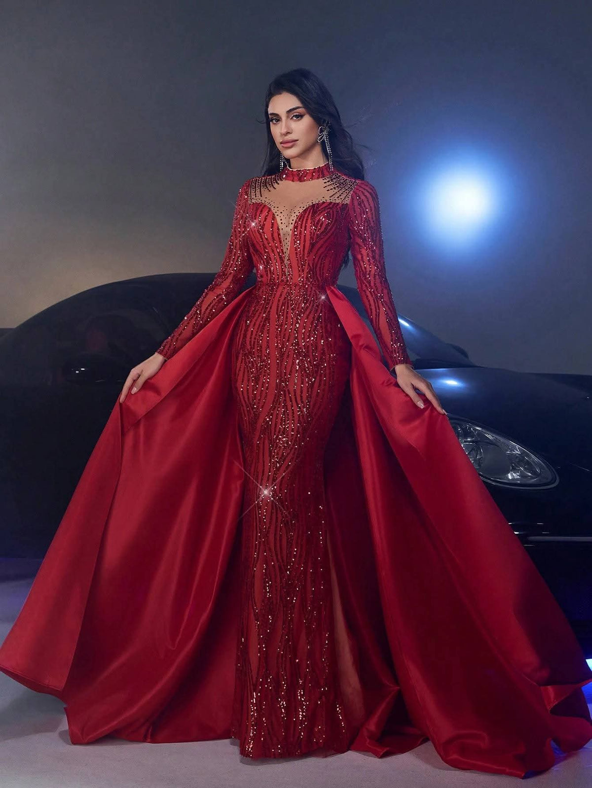Chic robe red de soirée