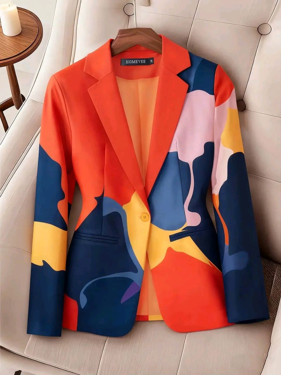 Blazer femme chic multicolore coloré