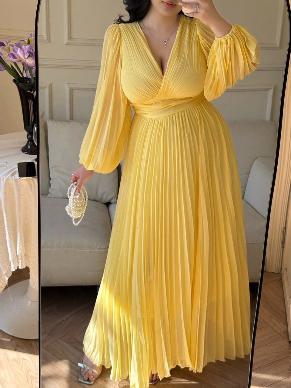 Robes jaune dames chic lo