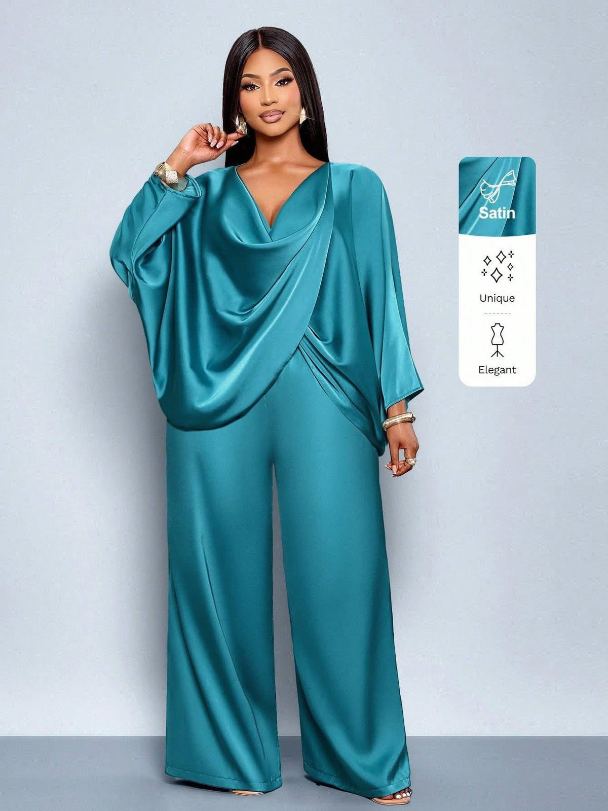 2 piece femmes satin m